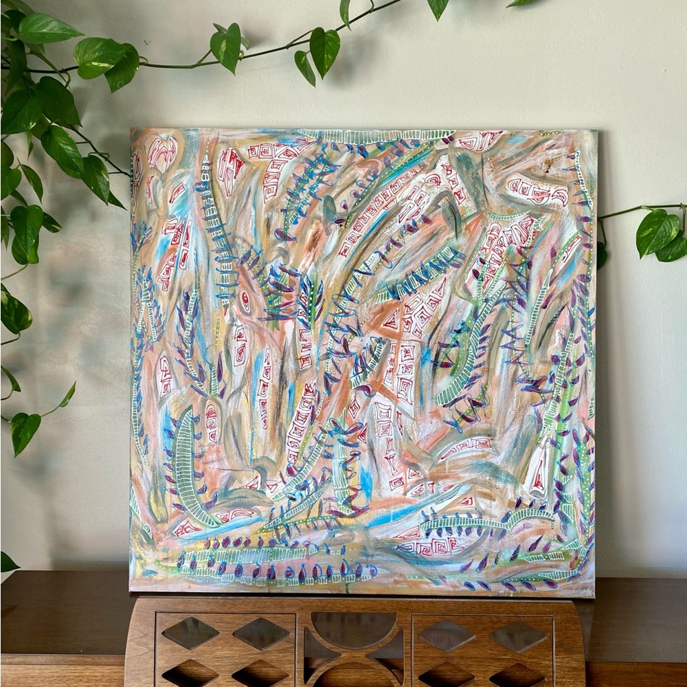 HANDMADE Original Abstract Modern Painting | 'Sedona desert' by me on canvas
